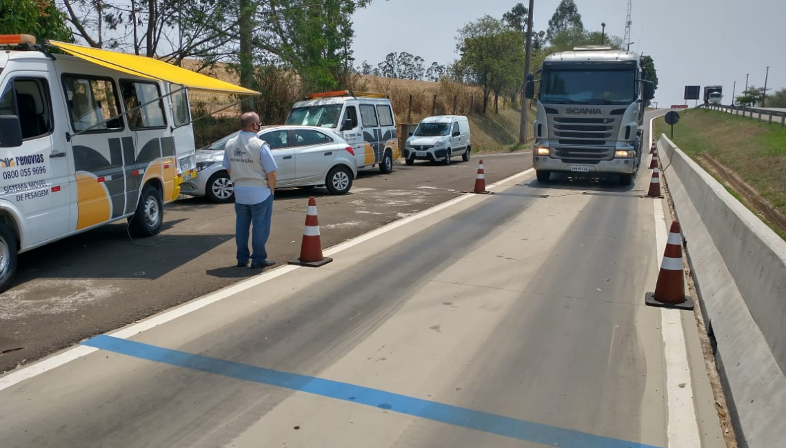 Ipem-SP verifica balança dinâmica na Rodovia SP 340 em Aguaí