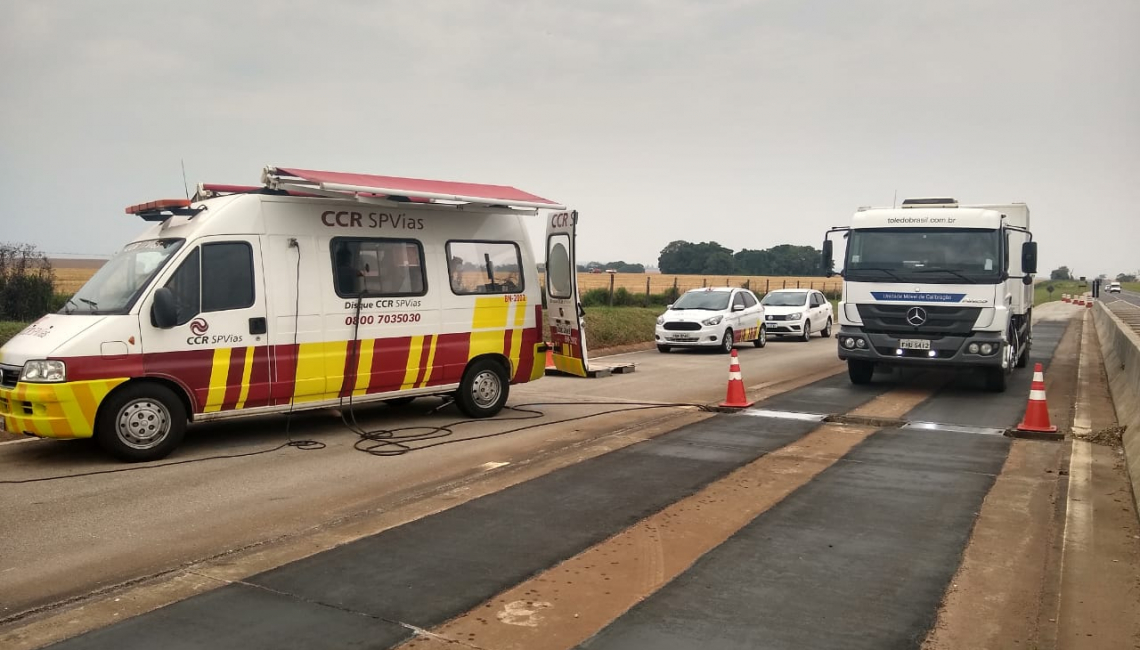 Ipem-SP verifica balança dinâmica na Rodovia SP 258 em Itapeva