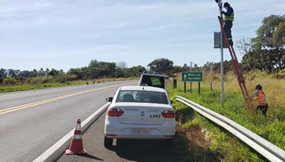 Ipem-SP valida radar na Rodovia Cândido Portinari (SP 334) em Pedregulho