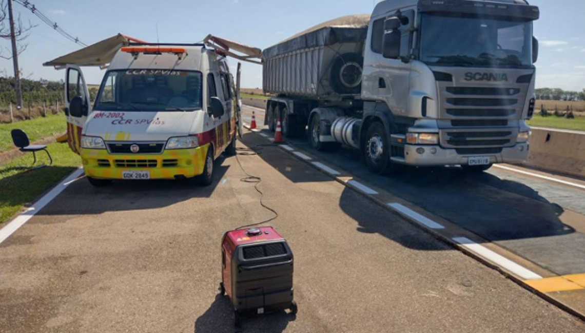 Ipem-SP verifica balanças dinâmicas na rodovia SP 258, em Itapeva