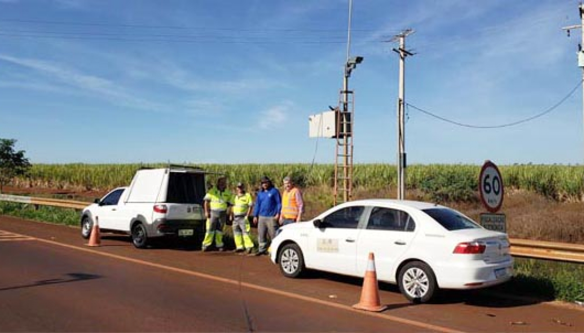 Ipem-SP verifica radar na rodovia SP 413, em Miguelópolis