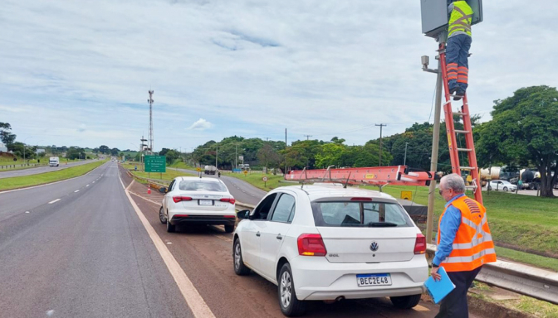 Ipem-SP verifica radar na rodovia SP 328, em Ribeirão Preto